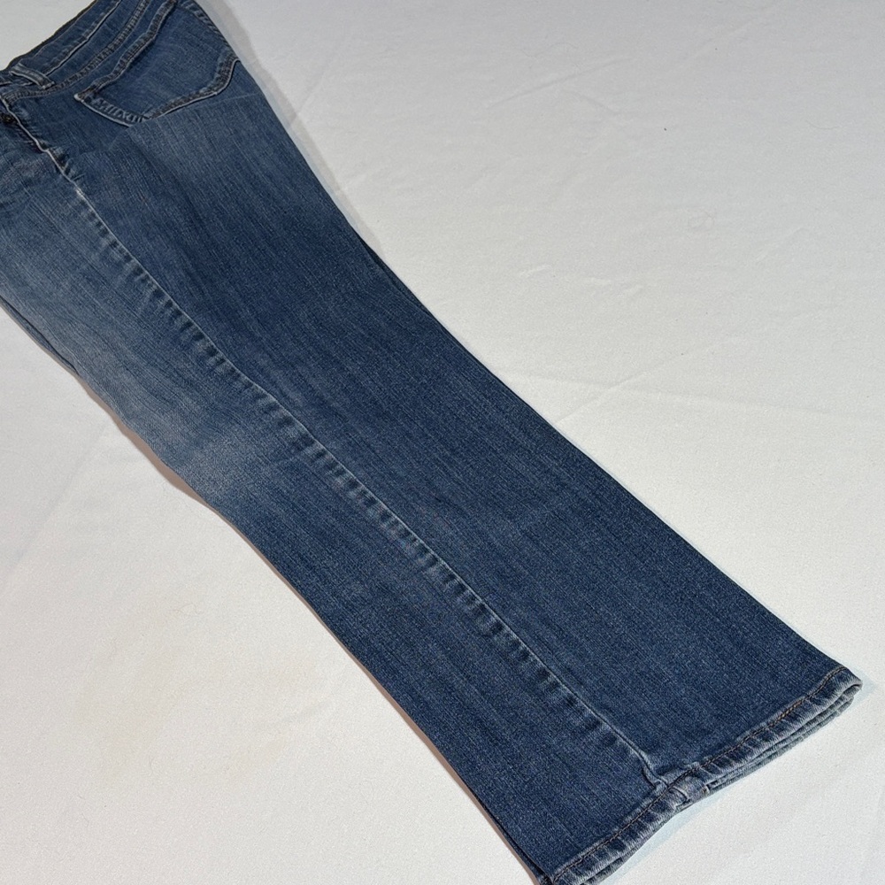 JCPenney Women's Slim Straight Leg Stretch Blue Jeans 32/14 - Picture 16 of 16